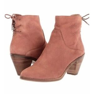 Lucky Brand Rose Suede Lace-Back Ankle Booties